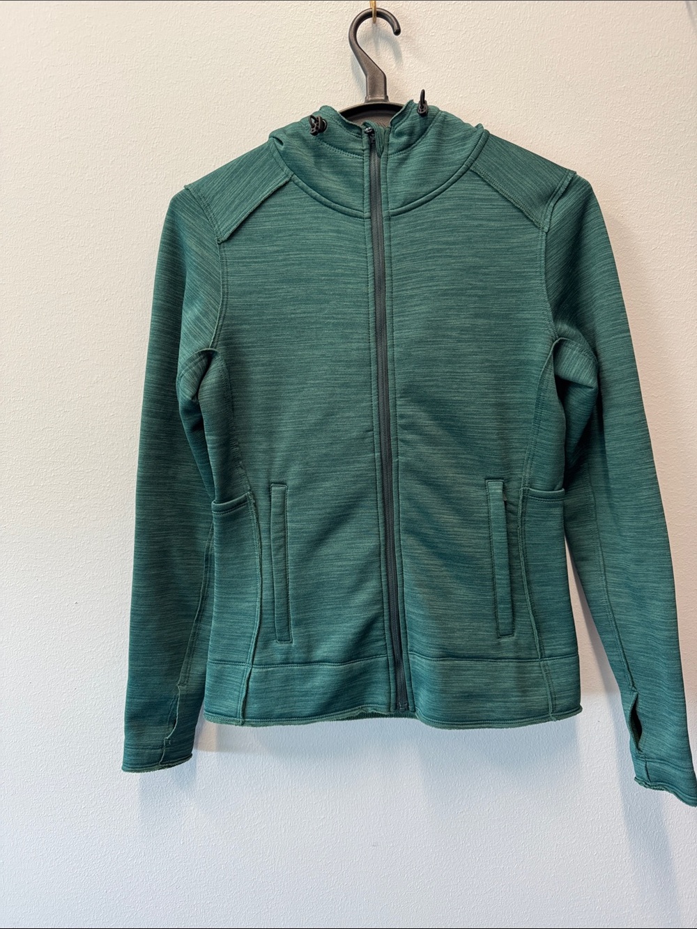 Title Nine Crash 2.0 Polartec Hoodie Jacket Green XS Full Zip